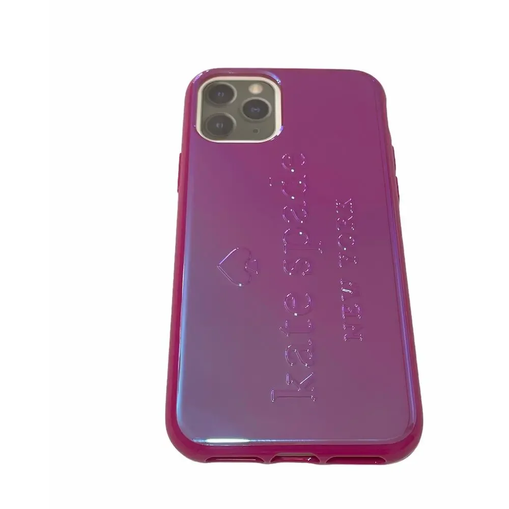 Kate Spade Baja Rose Iridescent iPhone 11 PRO Case Kate Spade Logo